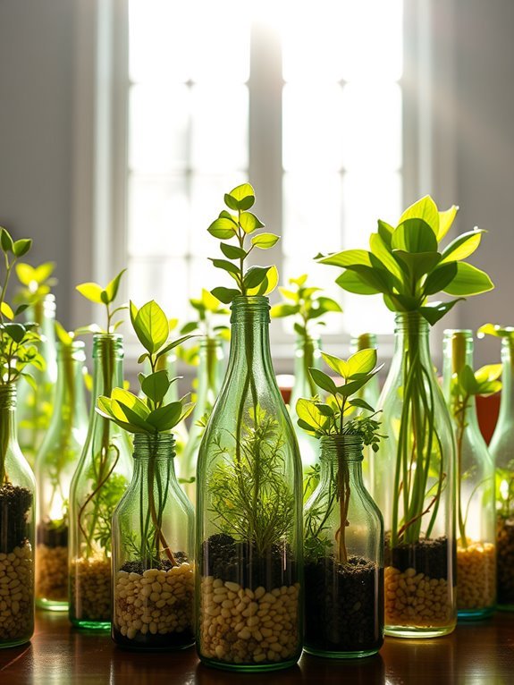 creative bottle planter gardens