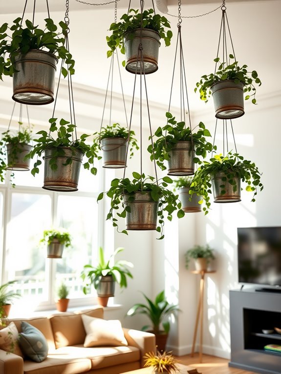 creative gardening with buckets