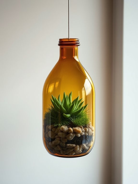 creative glass bottle garden