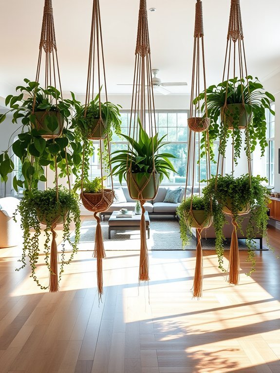 creative hanging plant displays