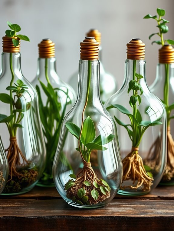 curved glass bulb container