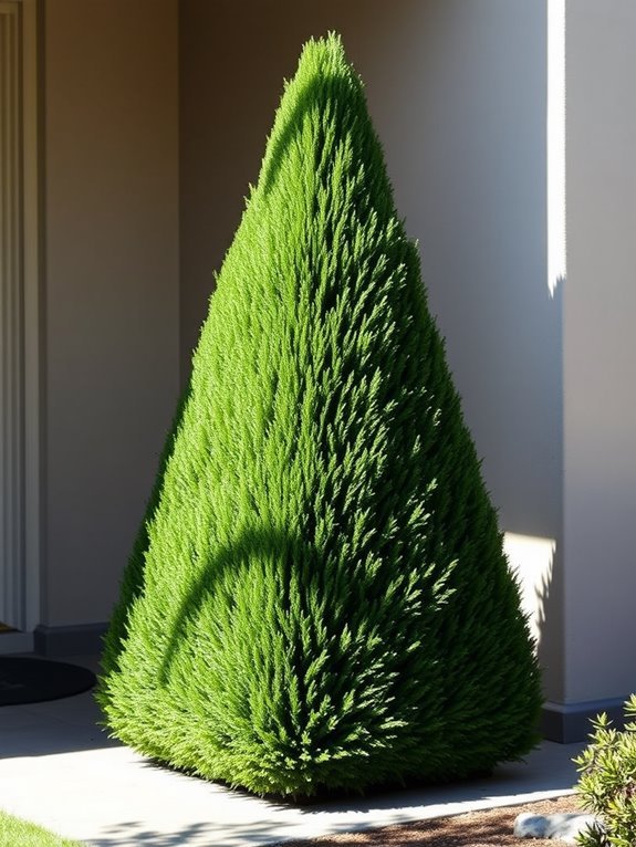 cypress shaped like pyramid