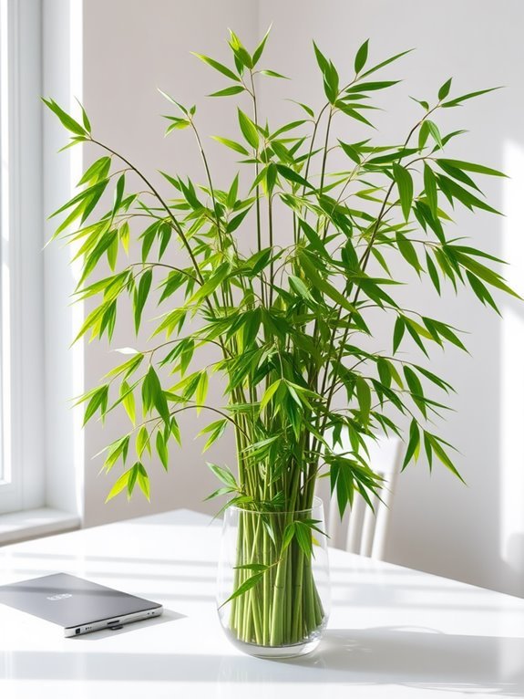 decorative faux bamboo centerpiece