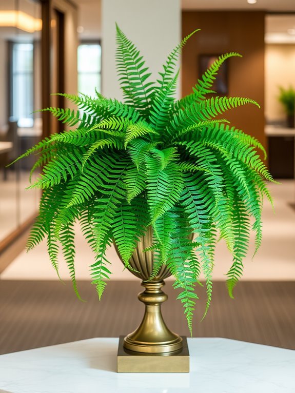 decorative faux fern arrangement