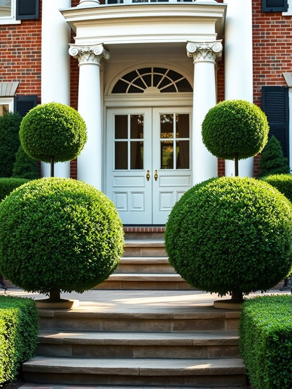 decorative green spherical plant