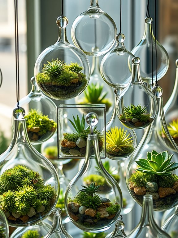 decorative layered plant displays
