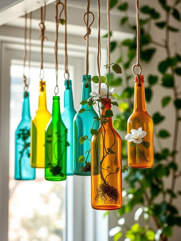 decorative painted glass vases