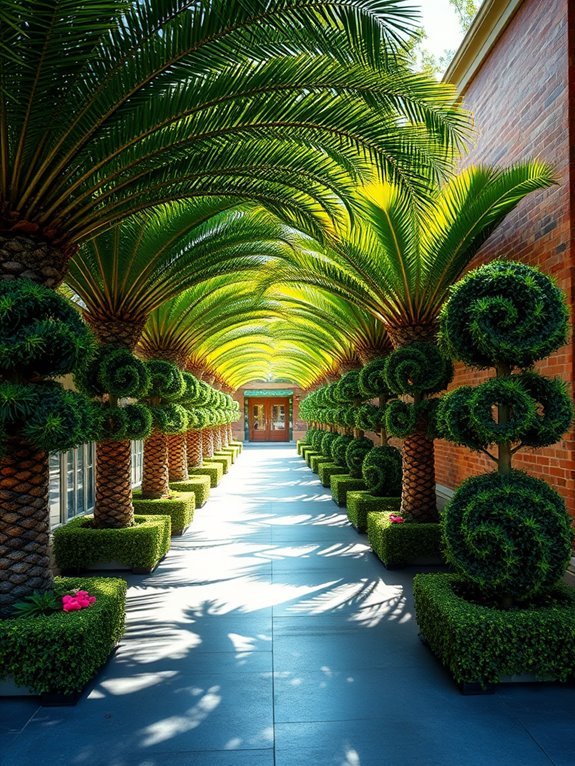 decorative palm tree sculpture