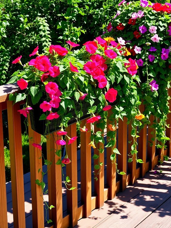 decorative railing flower boxes