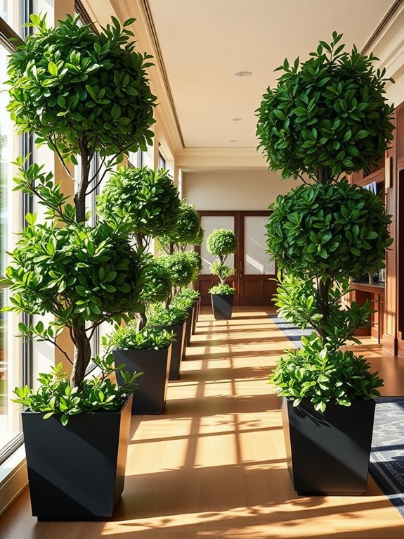 decorative shaped evergreen plant