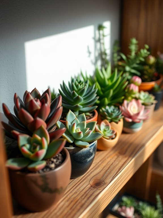 decorative succulent plant display