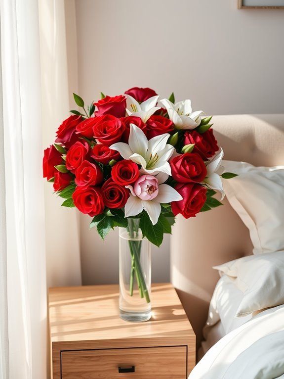 decorative synthetic floral arrangement