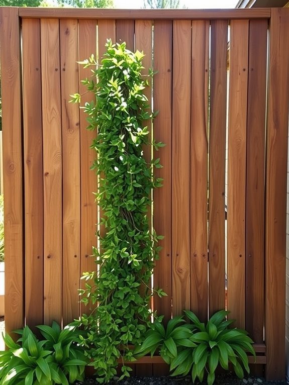 decorative wooden plant screen