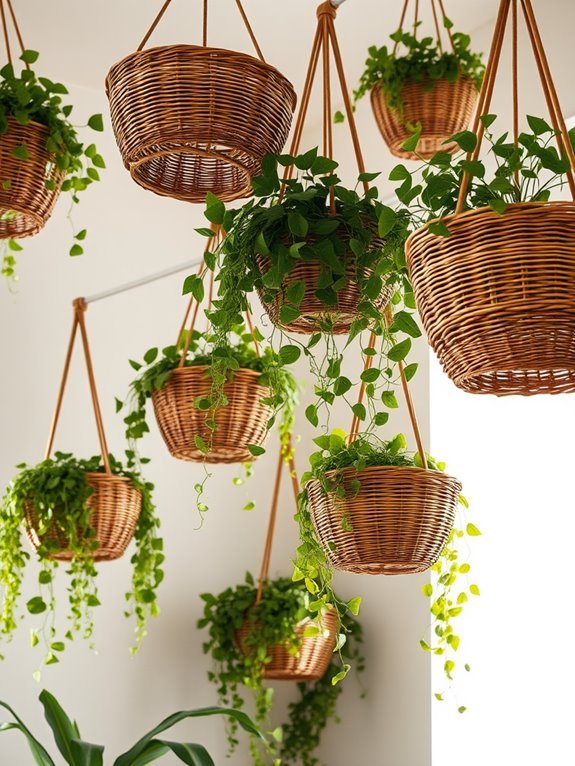 decorative woven plant holders