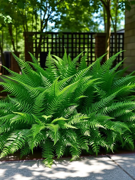 delicate green fern plant