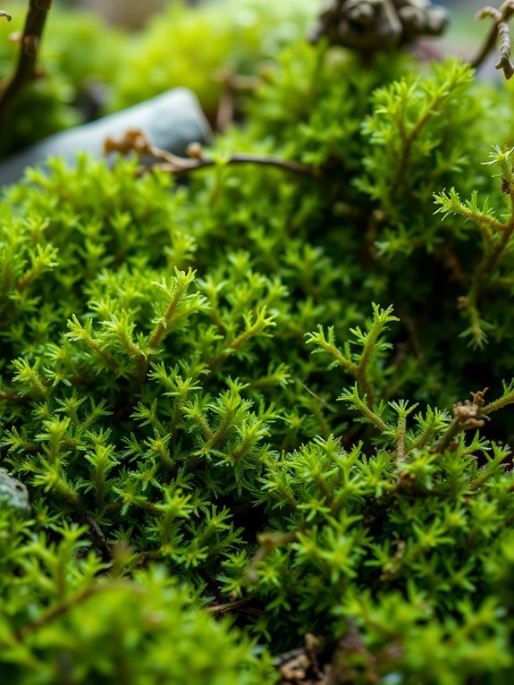 delicate green forest carpet