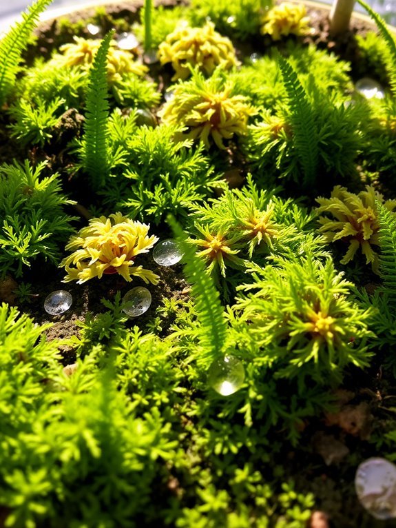 delicate green forest ground