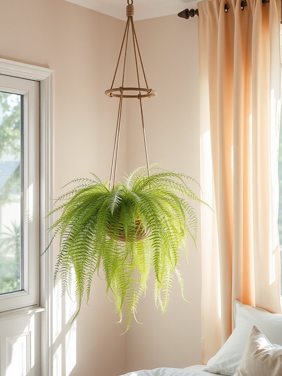 delicate green fronds flourish