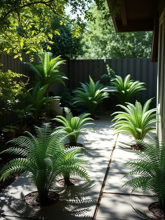 delicate lush green foliage