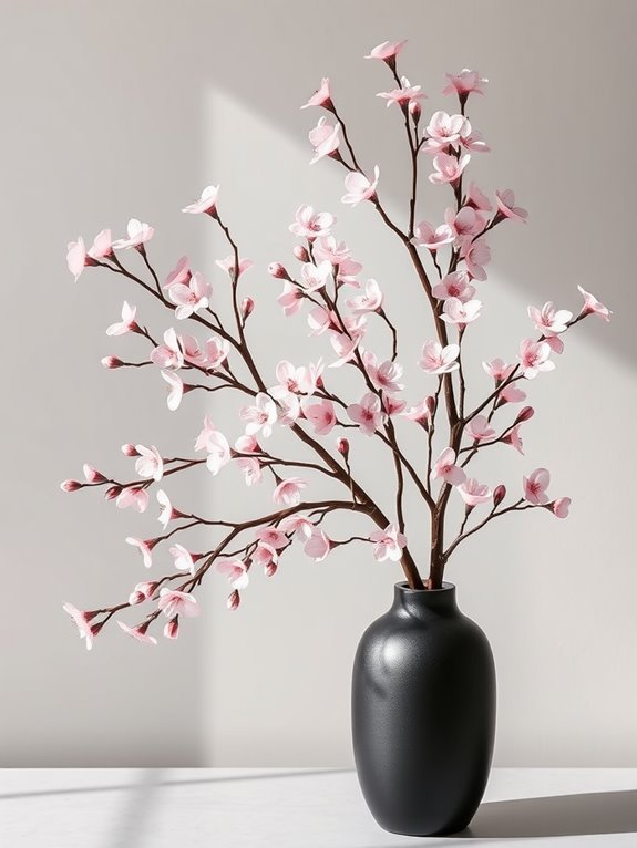 delicate pink floral branches