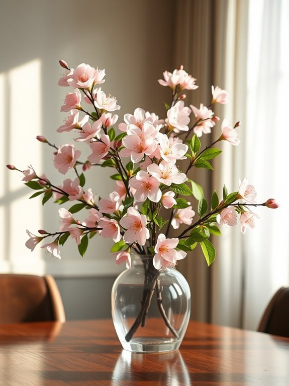 delicate pink spring blooms