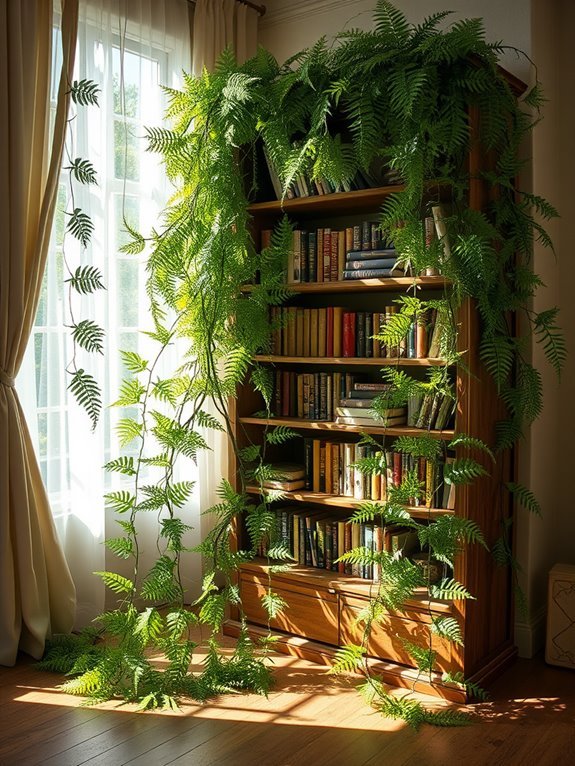 delicate playful fern leaves