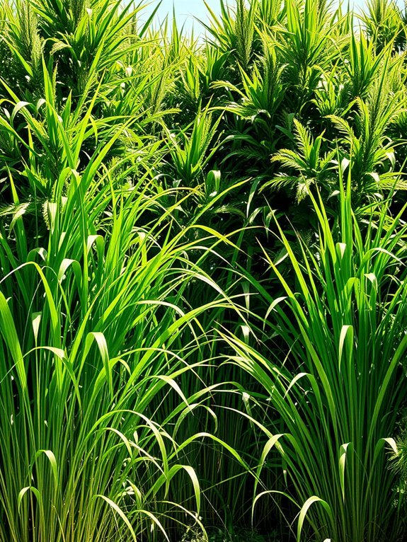 dense tufted grass species
