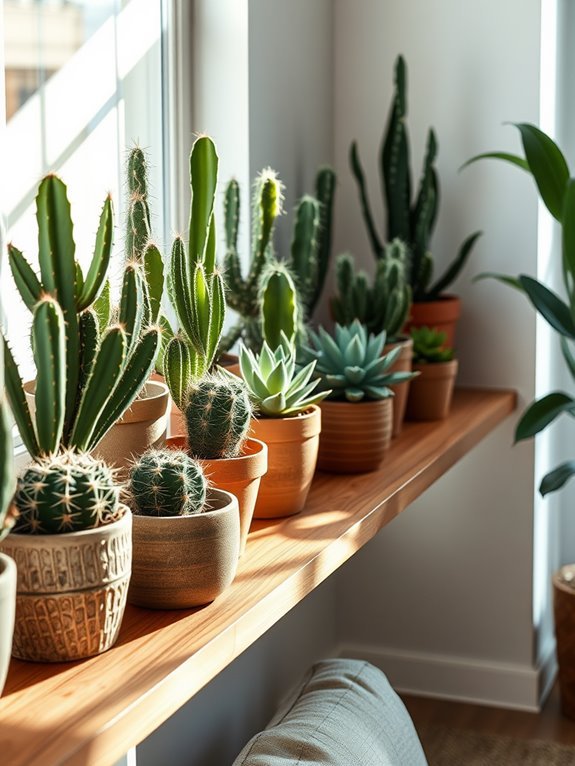 diverse desert plant collection
