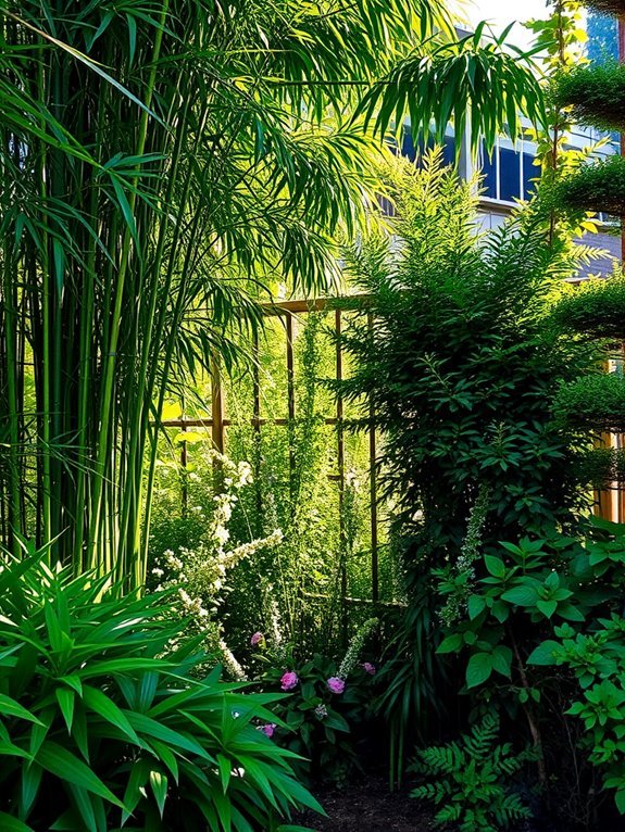 diverse garden plantings arrangement
