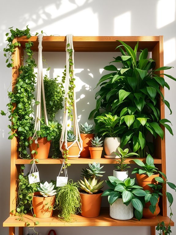 diverse indoor plant arrangements