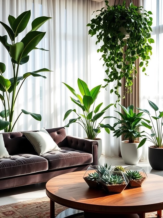 diverse plants create unique textures