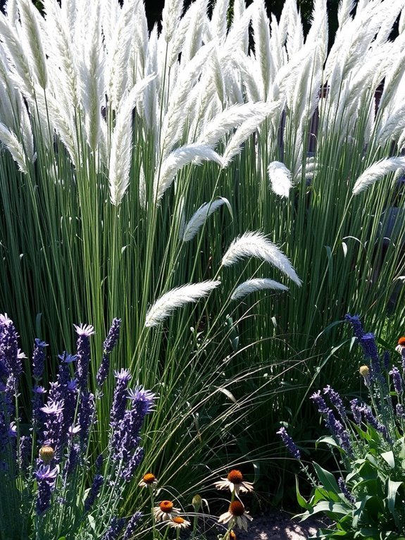 diverse species of grasses