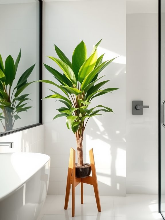 dracaena displayed on stand