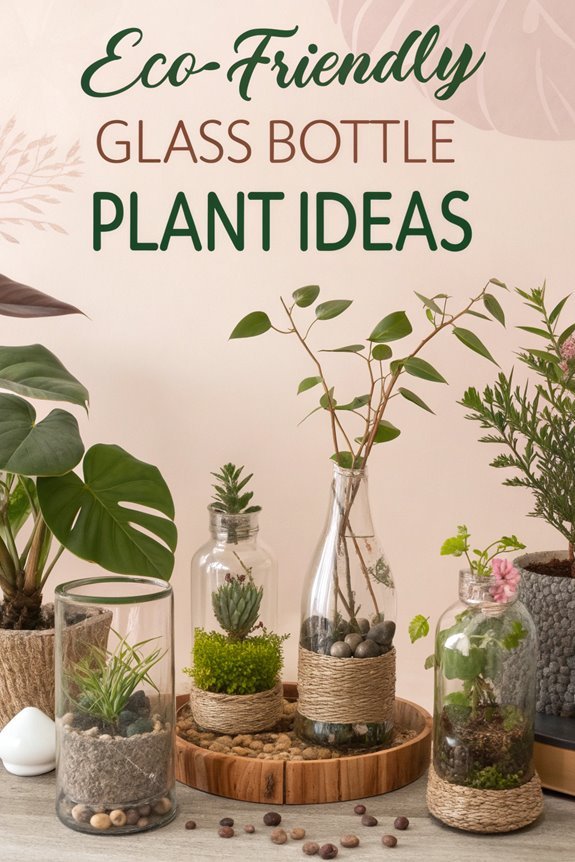 eco friendly glass bottle plants