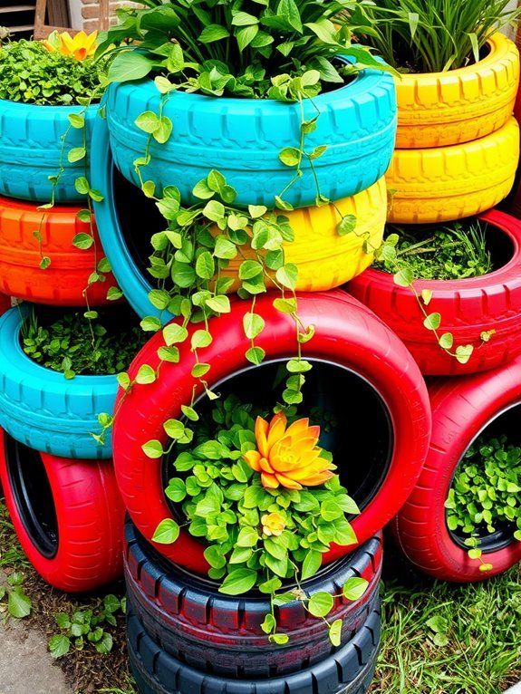 eco friendly tire planters