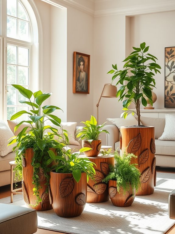 eco friendly wooden planter design