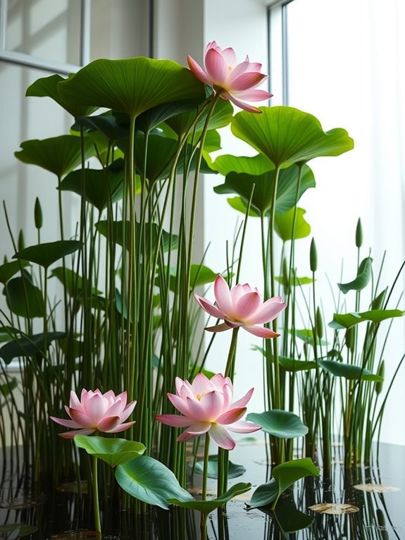 elegant aquatic flower bloom