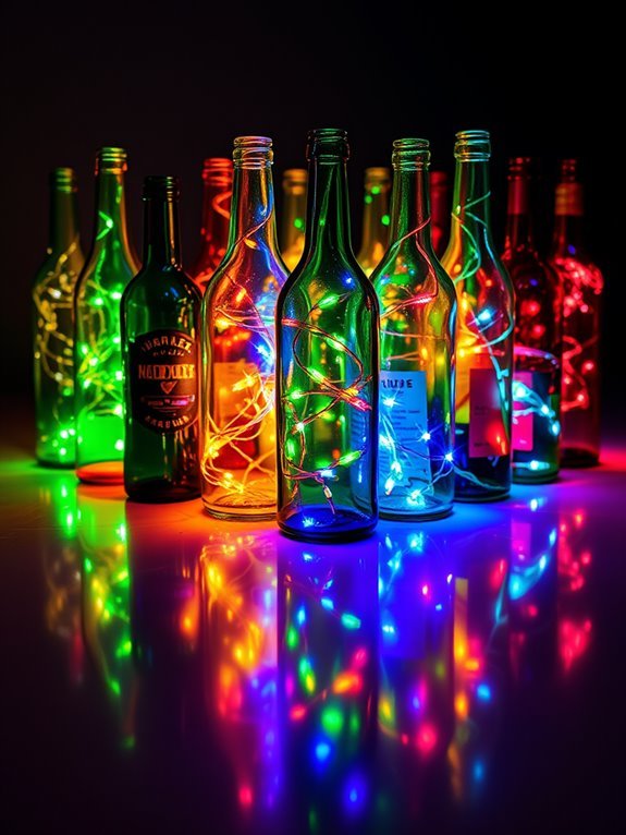 elegant bottle table decor