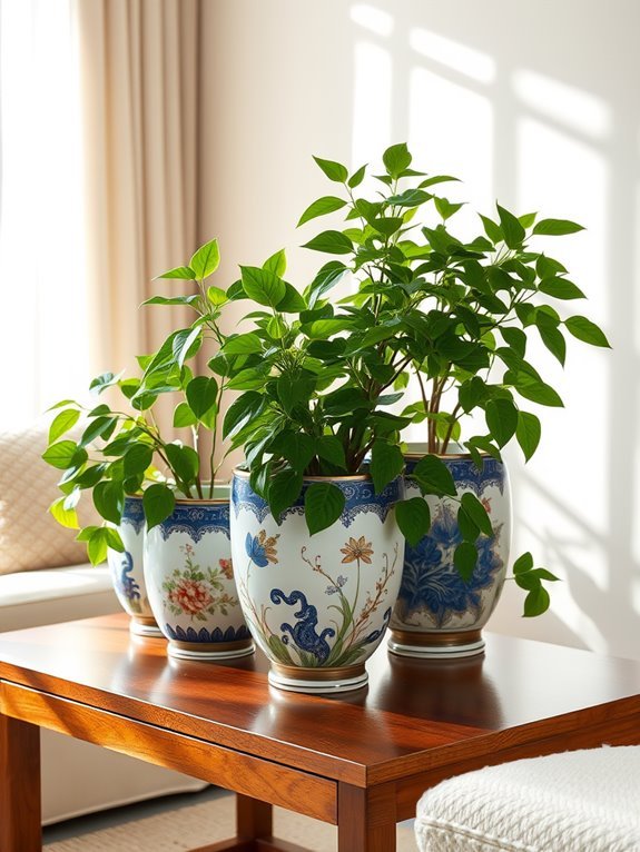 elegant ceramic plant holder