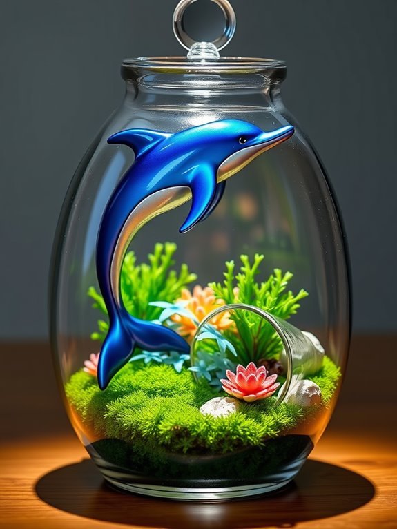 elegant dolphin decorative sculpture