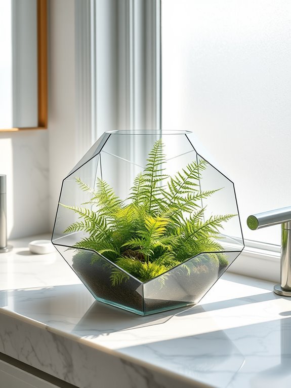 elegant enclosed plant displays