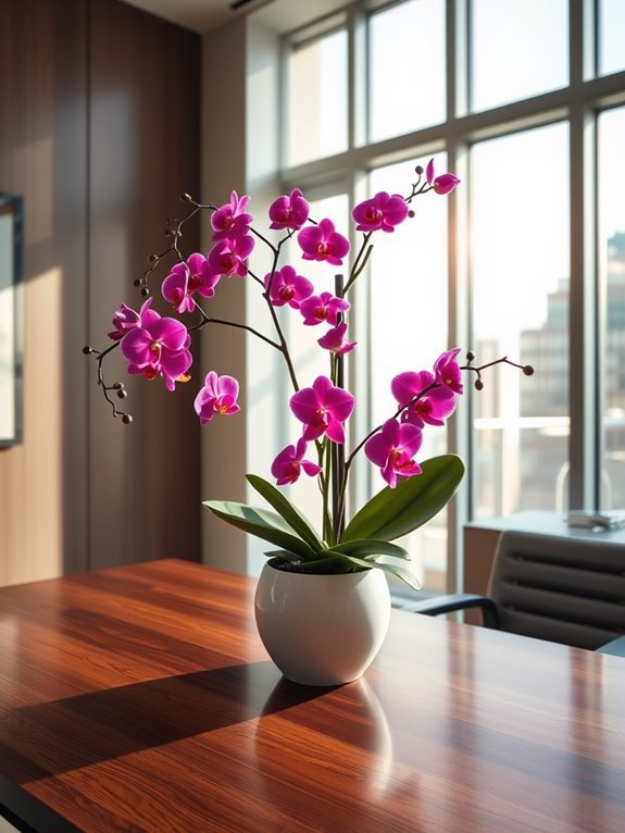 elegant faux flower display