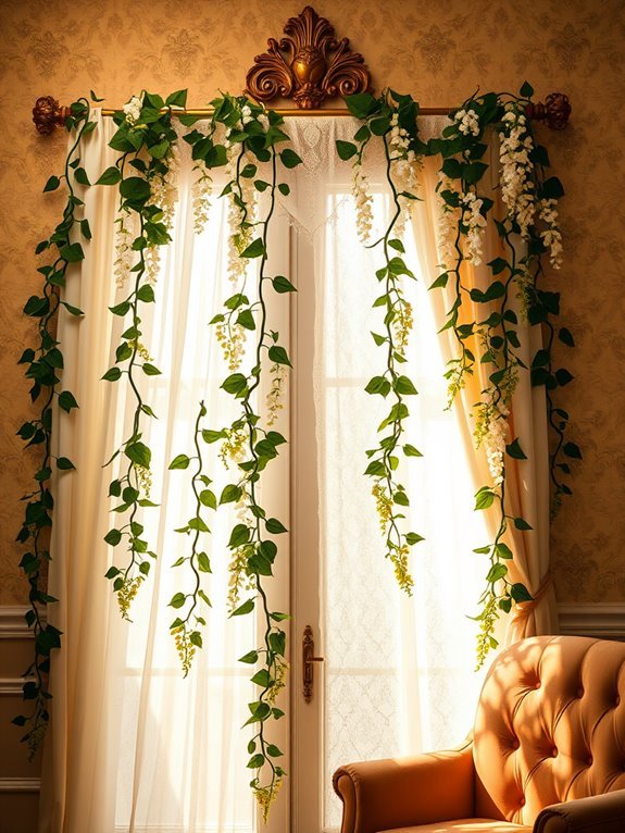 elegant floral patterned curtains