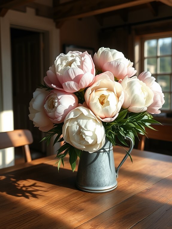 elegant floral silk display