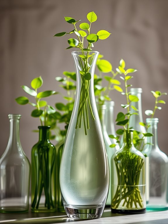 elegant glass beverage container