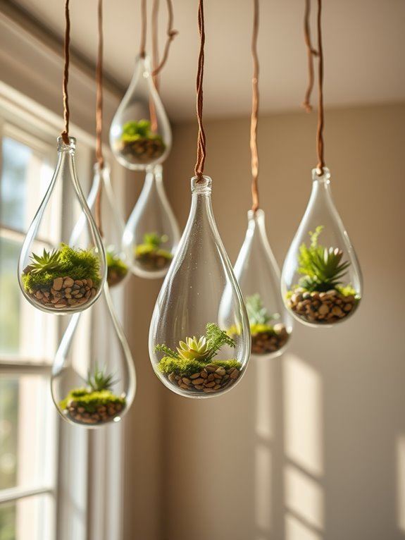 elegant hanging plant display