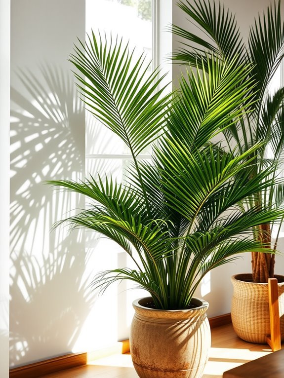elegant indoor palm plant