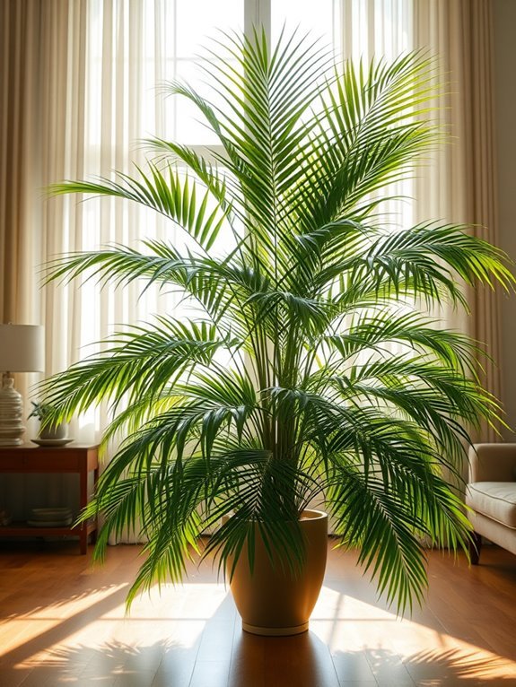 elegant indoor palm plant