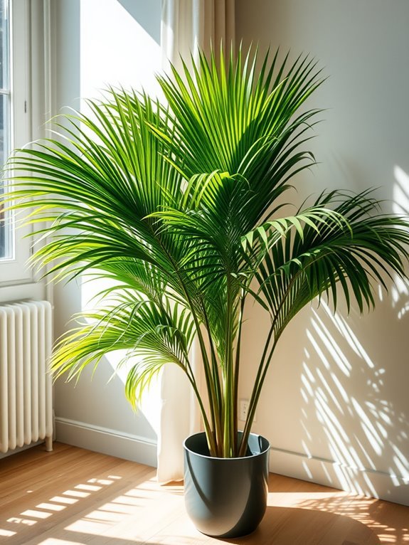 elegant indoor palm plant