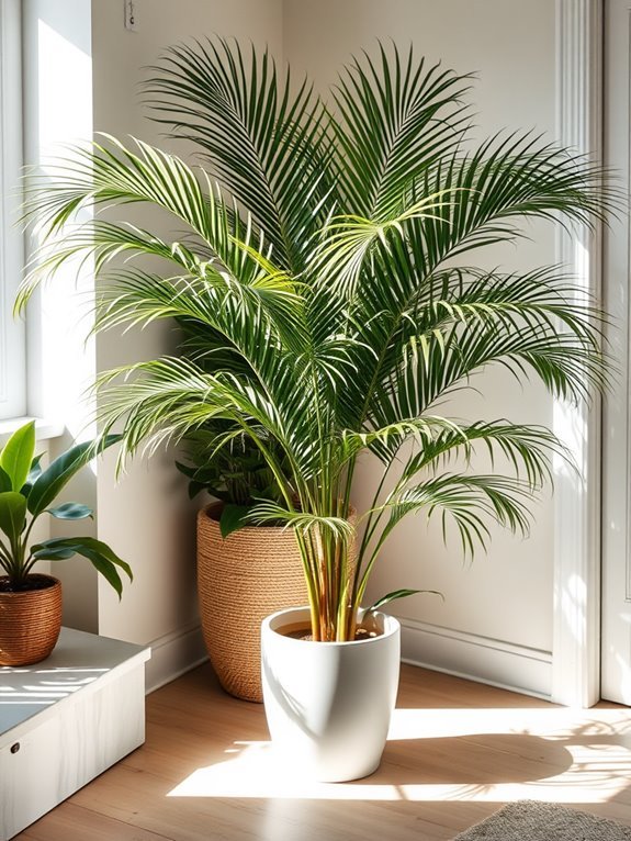 elegant indoor palm plant